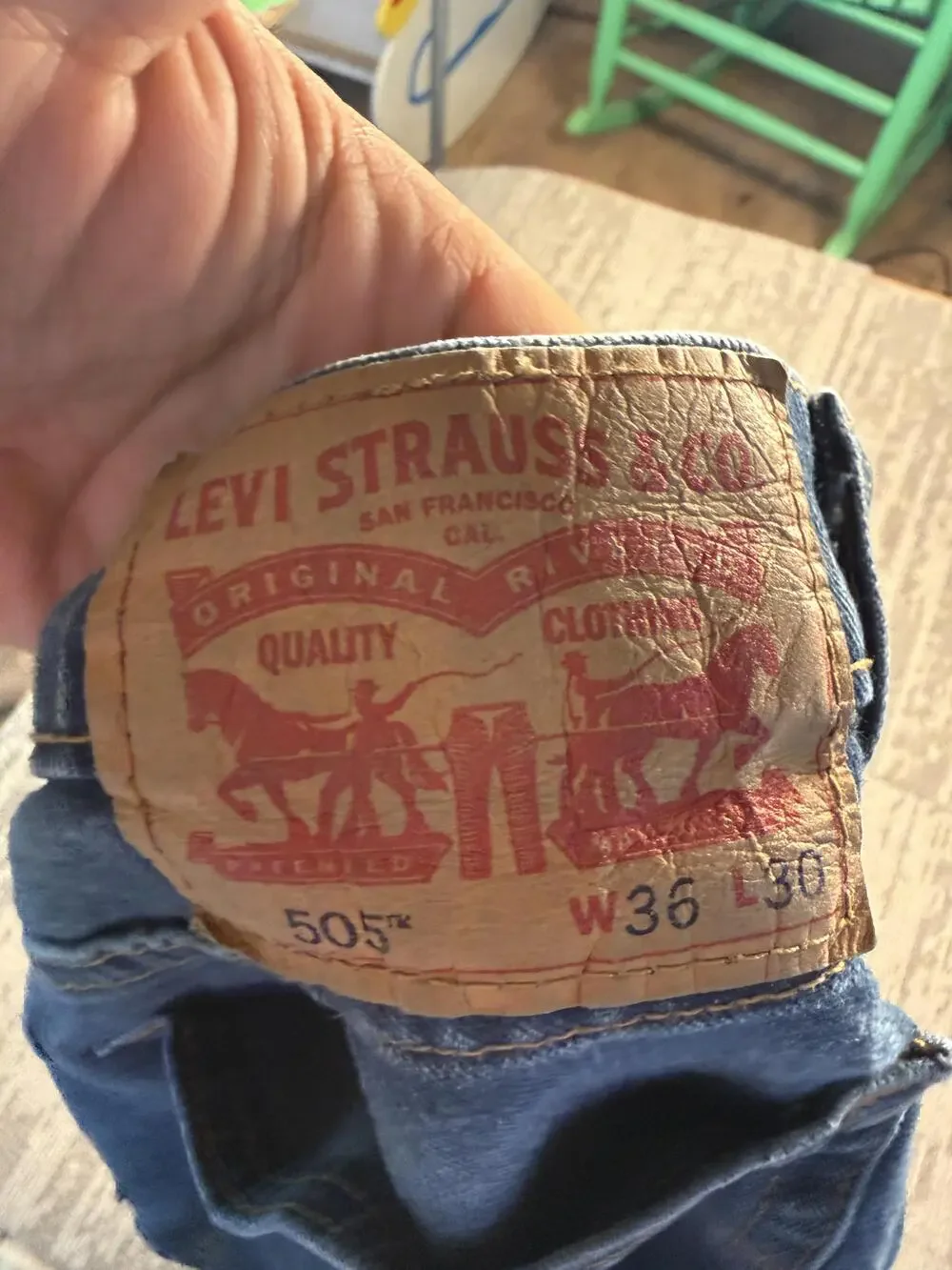 Levis 505 Jeans Mens 36x30 Blue Medium Wash Regular Fit Straight Denim Pants